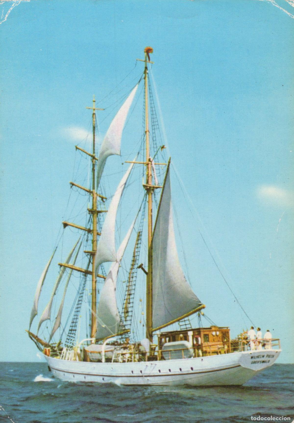 Cartoline: Germany Greifswald Sailing Training Ship Wilhelm Pieck At Sea Unposted *YAS572