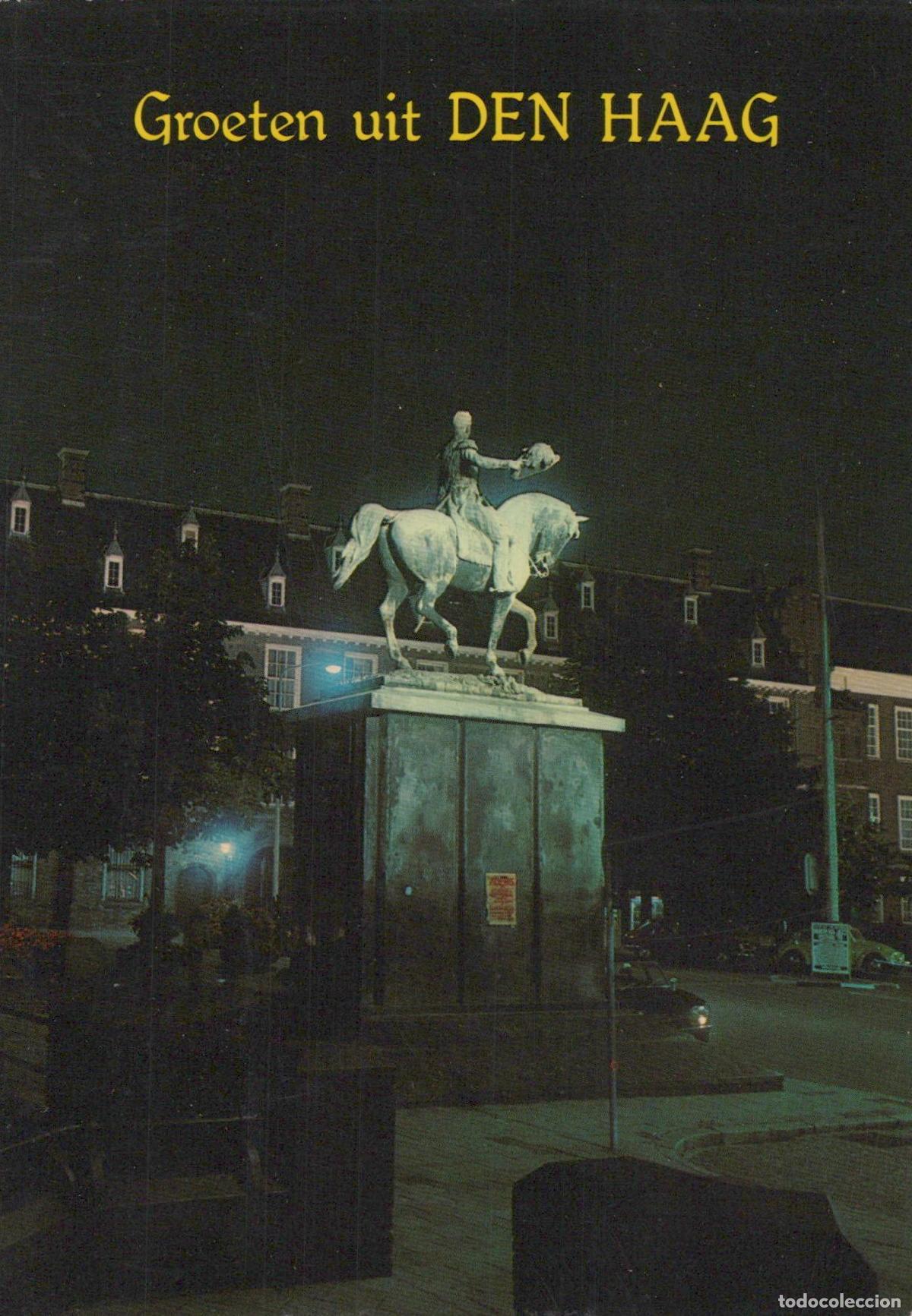Cartoline: Netherlands The Hague King Willem II Equestrian Statue At Night *YAS553