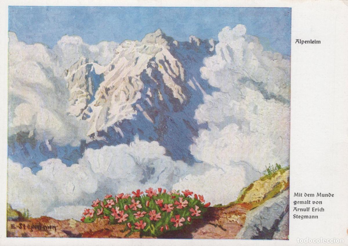 Cartoline: Germany Dellenhofen Alpenleim Mountain Landscape Painting By Unposted *YAS658