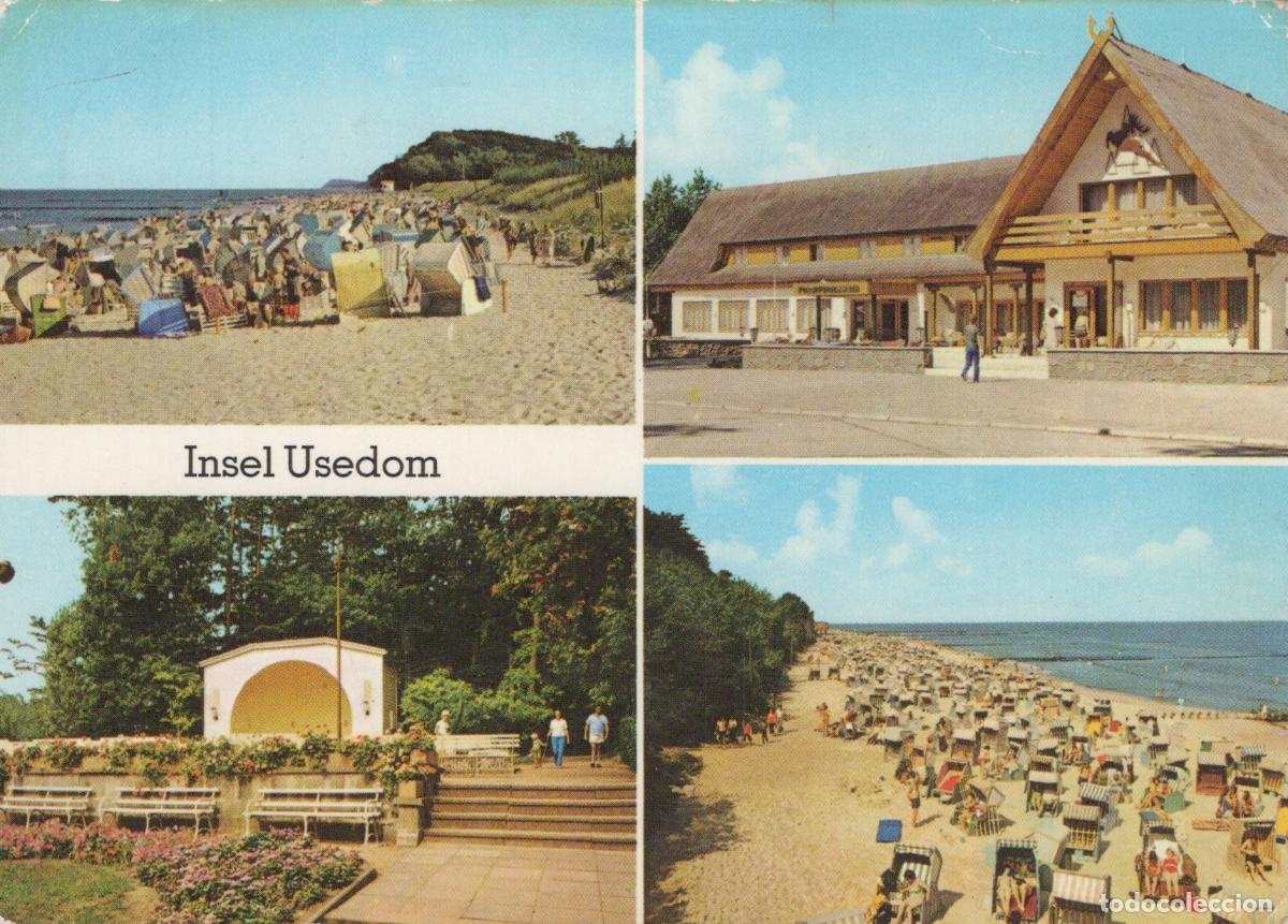 Cartoline: Germany Usedom Insel Beach Concert Shell and Hotel *YAS663