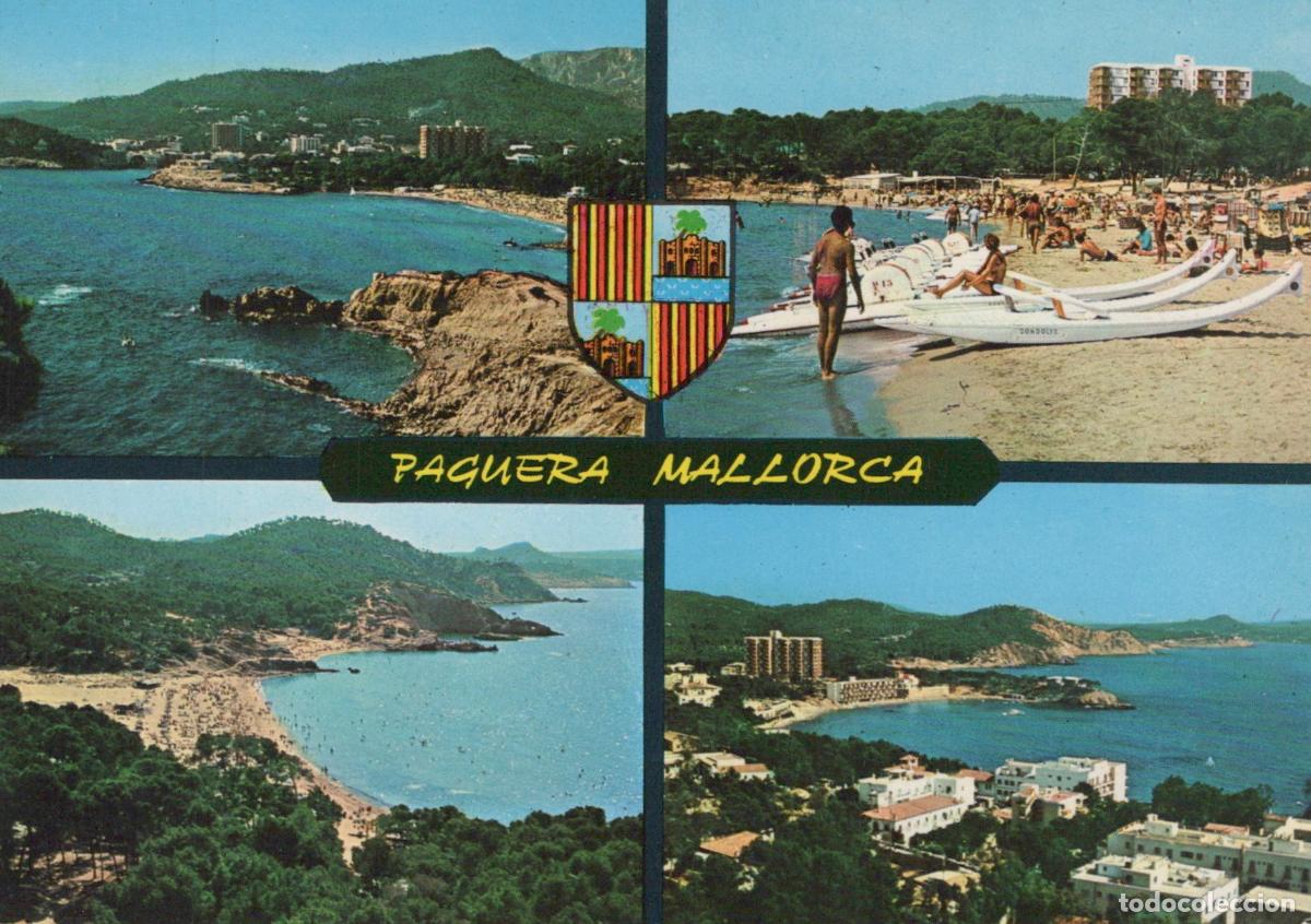 Postkarten: Spain Paguera Multi View Beach Coastline Hotels People *YAS676