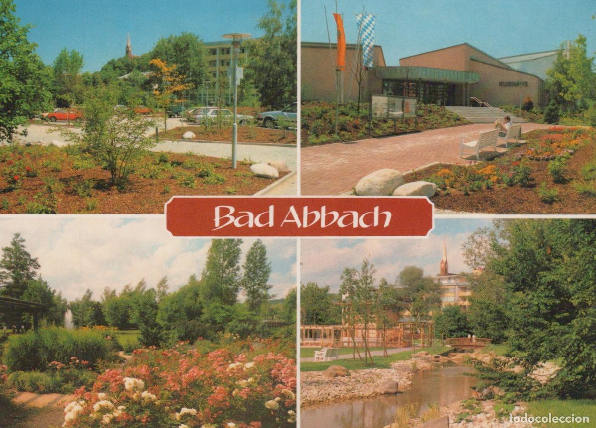Postcards: Germany Bad Abbach Kurhaus Spa Park River Collage *YAS721
