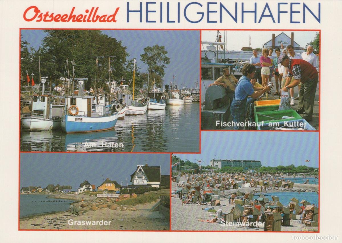 Cartes Postales: Germany Heiligenhafen Harbor Fish Market Beach and Coastal Views *YAS736