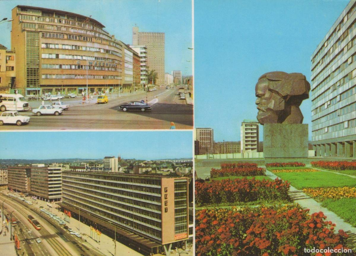 Postales: Germany Karl Marx Stadt Karl Marx Monument City Views 1970s *YAS728