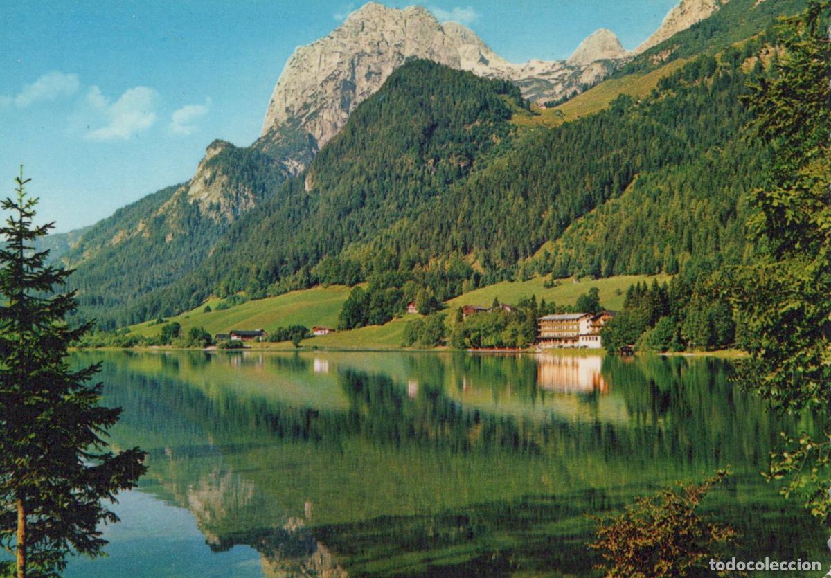 Postcards: Germany Hintersee Lake With Reiteralpe Mountain and Hotel Post Unposted *YAS679