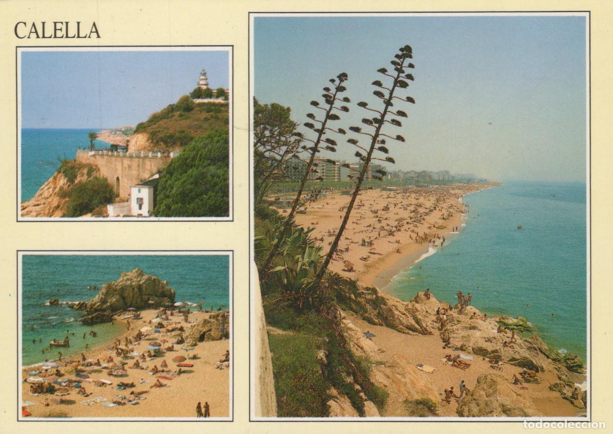 Postkarten: Spain Calella Costa del Maresme Beach Views and Lighthouse *YAS821