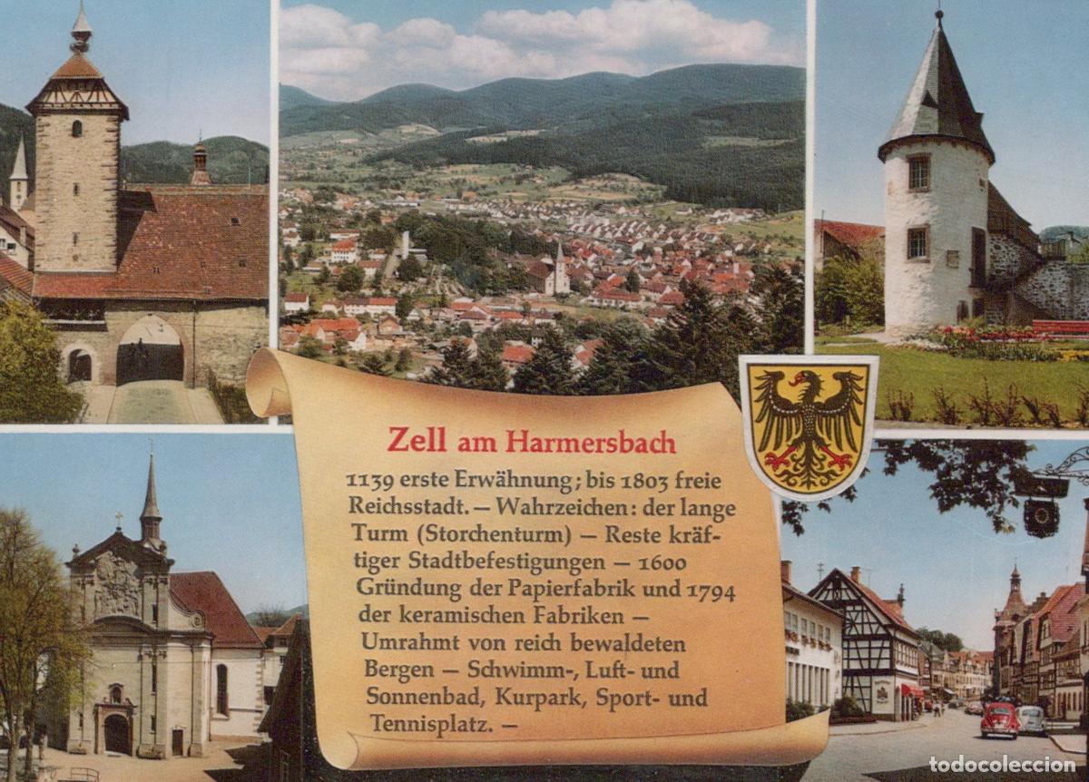 Postales: Germany Zell am Harmersbach Multi View Town Overview Church Unposted *YAS714