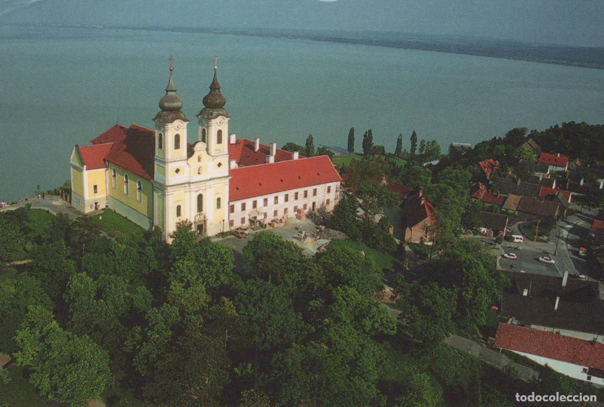 Cartes Postales: Hungary Tihany Benedictine Abbey Lake Balaton Aerial View Church *YAS734