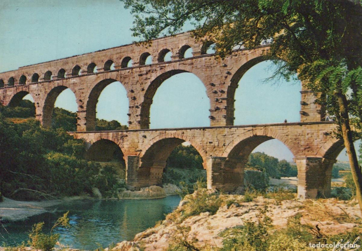 Cartoline: France Vers Pont du Gard Pont du Gard Roman Aqueduct Bridge Over Gardon *YAS847