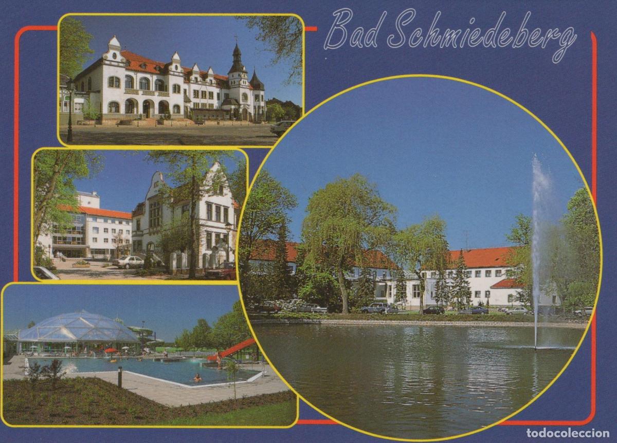 Postcards: Germany Bad Schmiedeberg Spa Town Architecture Lake Fountain Swimming *YAS749