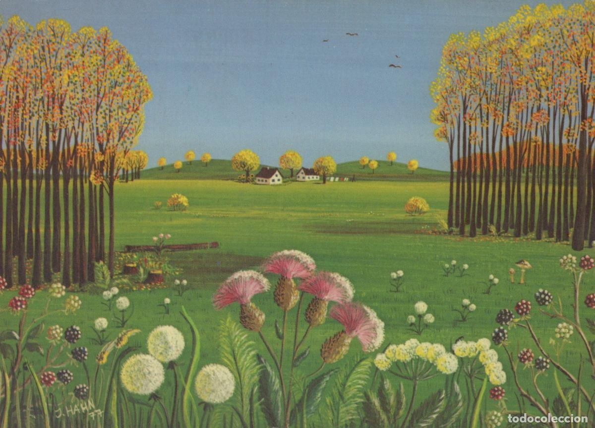 Postais: Germany Garbsen Hannover Rural Landscape With Houses and Flowers Art *YAS849