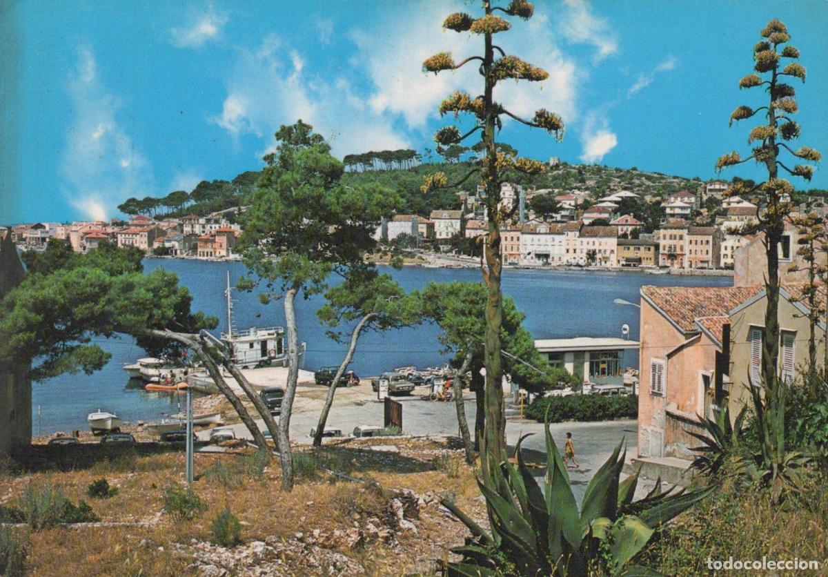 Cartes Postales: Croatia Mali Losinj Coastal Town Harbor View With Boats and Agave Plants *YAS867