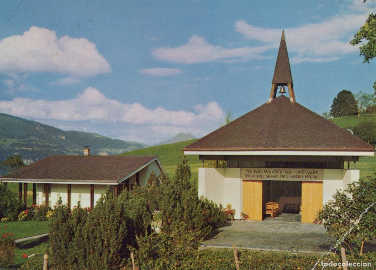 Cartoline: Switzerland Spiez Aeschiried Lobpreiskapelle Chapel Mountain Landscape *YAS769