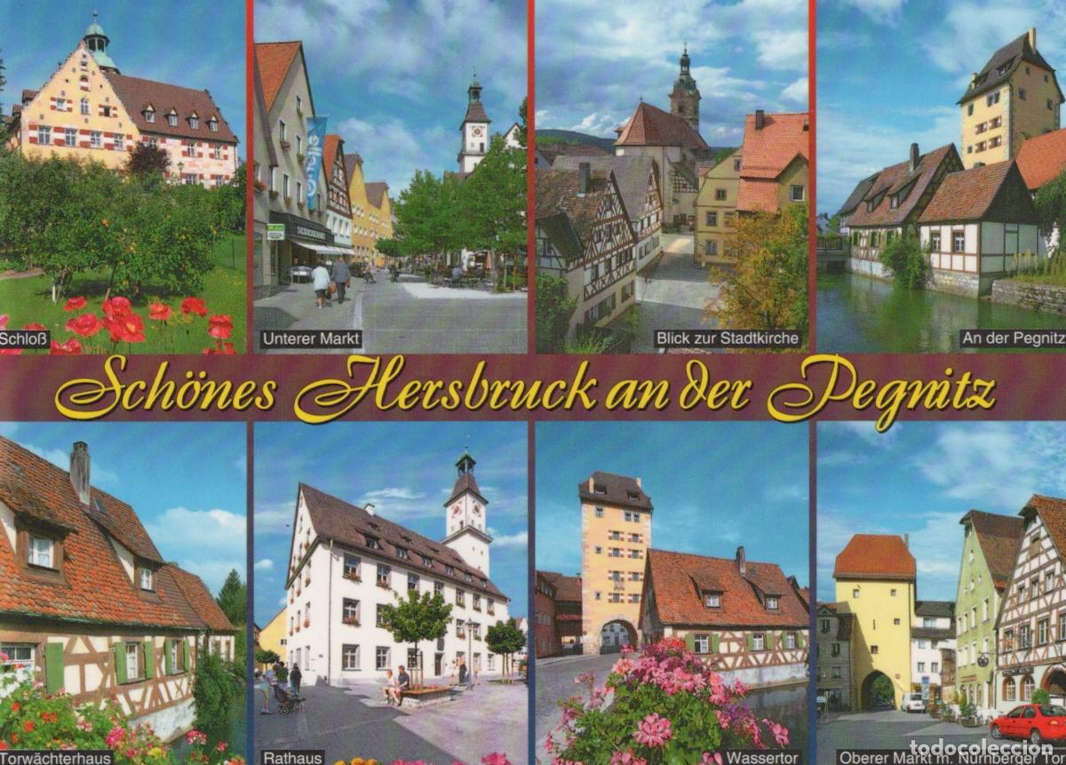 Postales: Germany Hersbruck An der Pegnitz Multi View Castle Market *YAS779