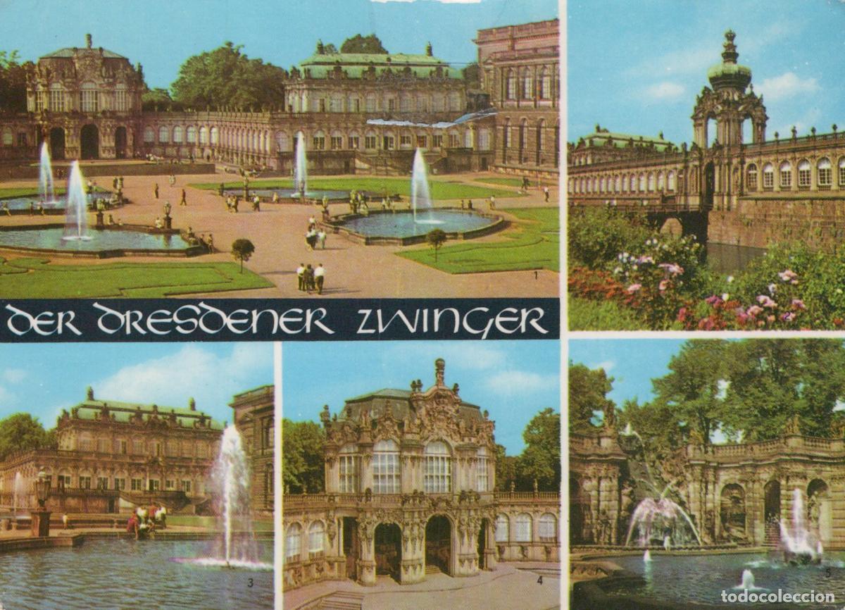 Postais: Germany Dresden Zwinger Palace Architecture Fountains Gardens *YAS799