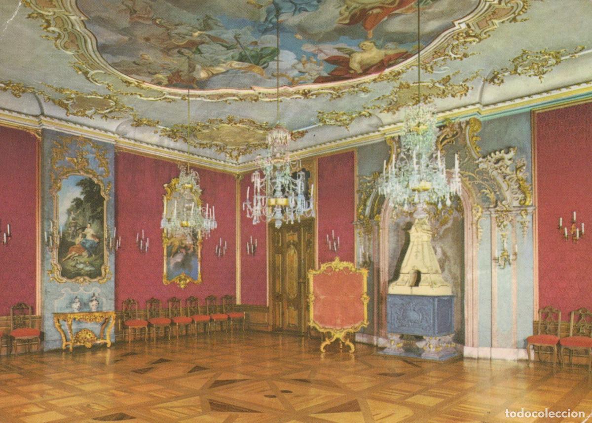 Cartoline: Germany Rudolstadt Heidecksburg Castle Roter Saal Interior Ornate *YAS809