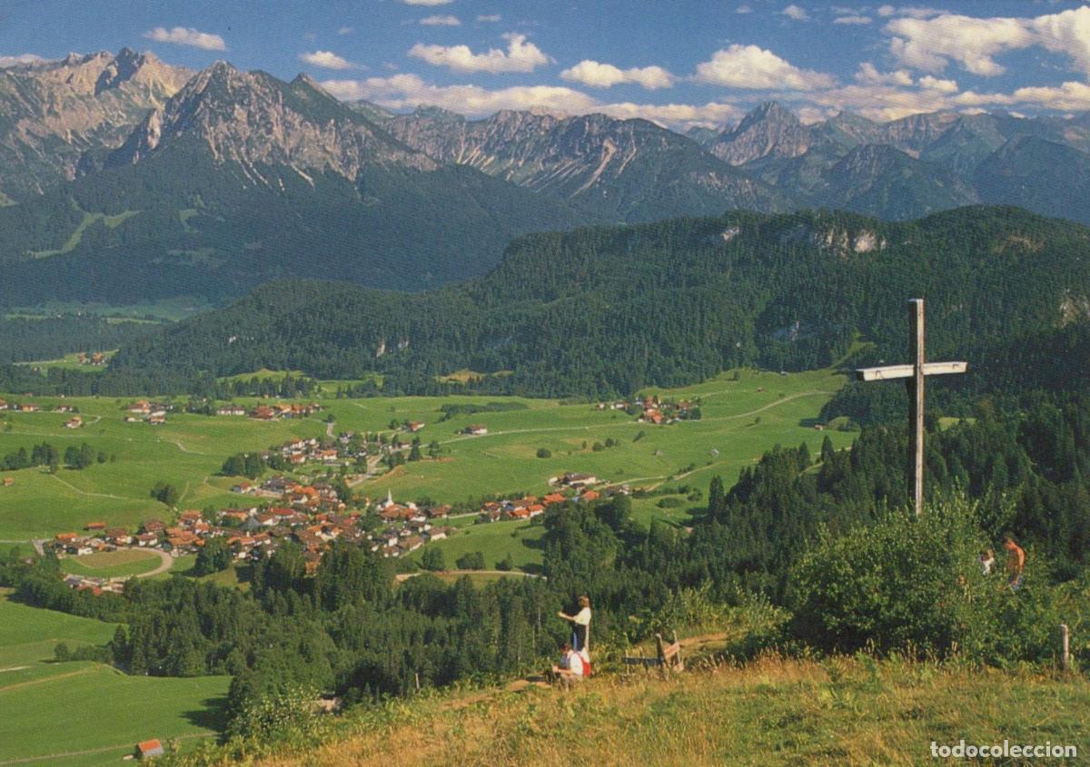 Postcards: Germany Obermaiselstein Panoramic View of With A Cross and Mountains *YAS915