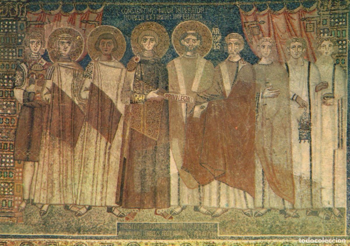 Postcards: Italy Ravenna St Apollinare in Classe Mosaic of Emperor Unposted *YAS953