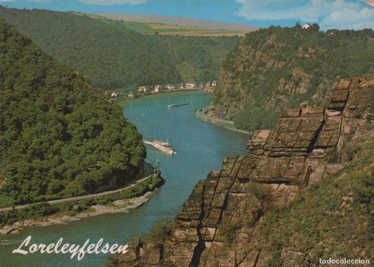Cartoline: Germany Sankt Goarshausen Loreleyfelsen the Famous Loreley Rock Unposted *YAS978