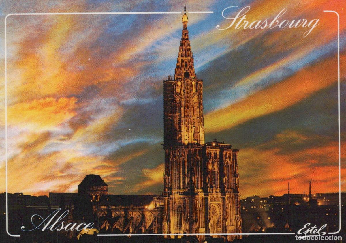 Postales: France Strasbourg Cathedral Notre Dame Sunset Sky Architecture Unposted *YAS911
