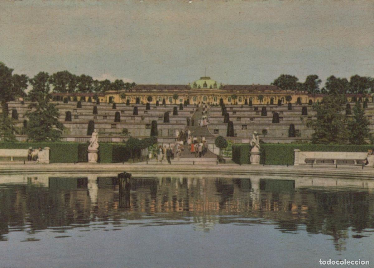 Postales: Germany Potsdam Sanssouci Palace With Terraces and Reflecting Pool *YAS981