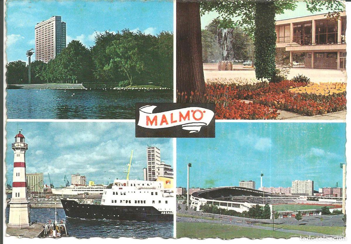 Postales: POSTAL MALM&Ouml; (SUECIA) - SLOTTSPARKEN (VARIAS VISTAS) - CIRCULADA 1961