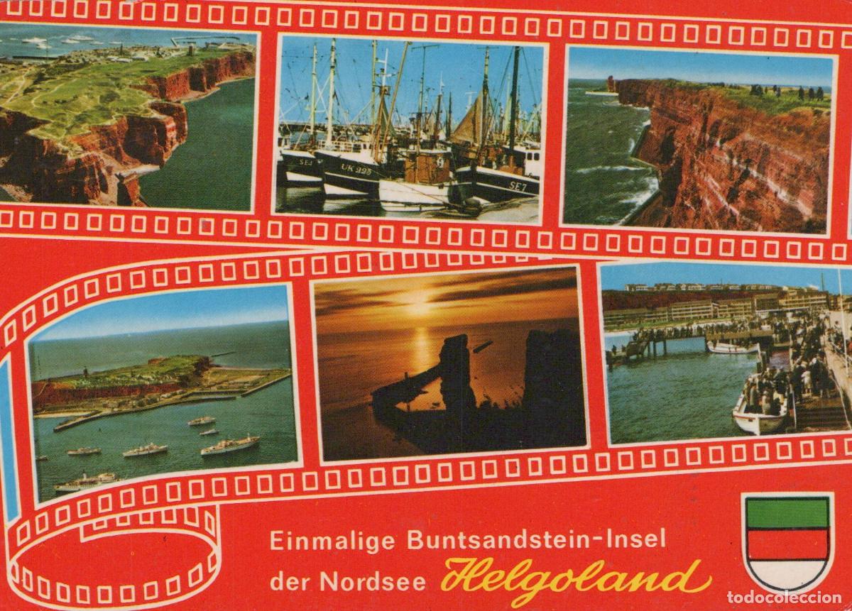 Cartes Postales: Germany Helgoland Island North Sea Fishing Boats Cliffs Sunset Harbor *YAT086