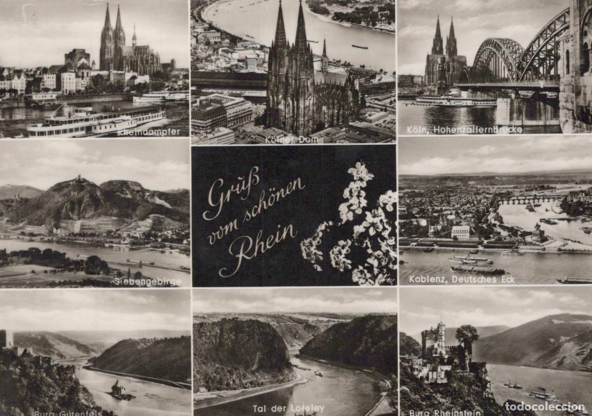 Cartoline: Germany Cologne Rhine River Multi View Koblenz Real Photo Unposted *YAT102