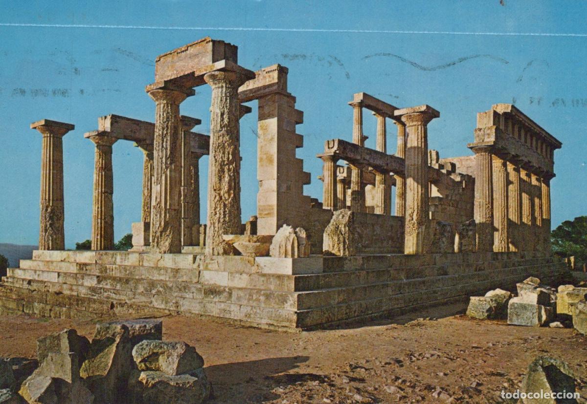 Postais: Greece Aegina Island Temple of Aphaea Ancient Greek Ruins Architecture *YAT024
