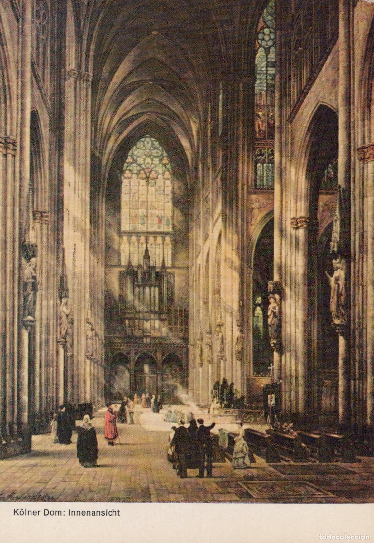 Cartoline: Germany Cologne Cathedral Interior Gothic Architecture Stained Unposted *YAT201
