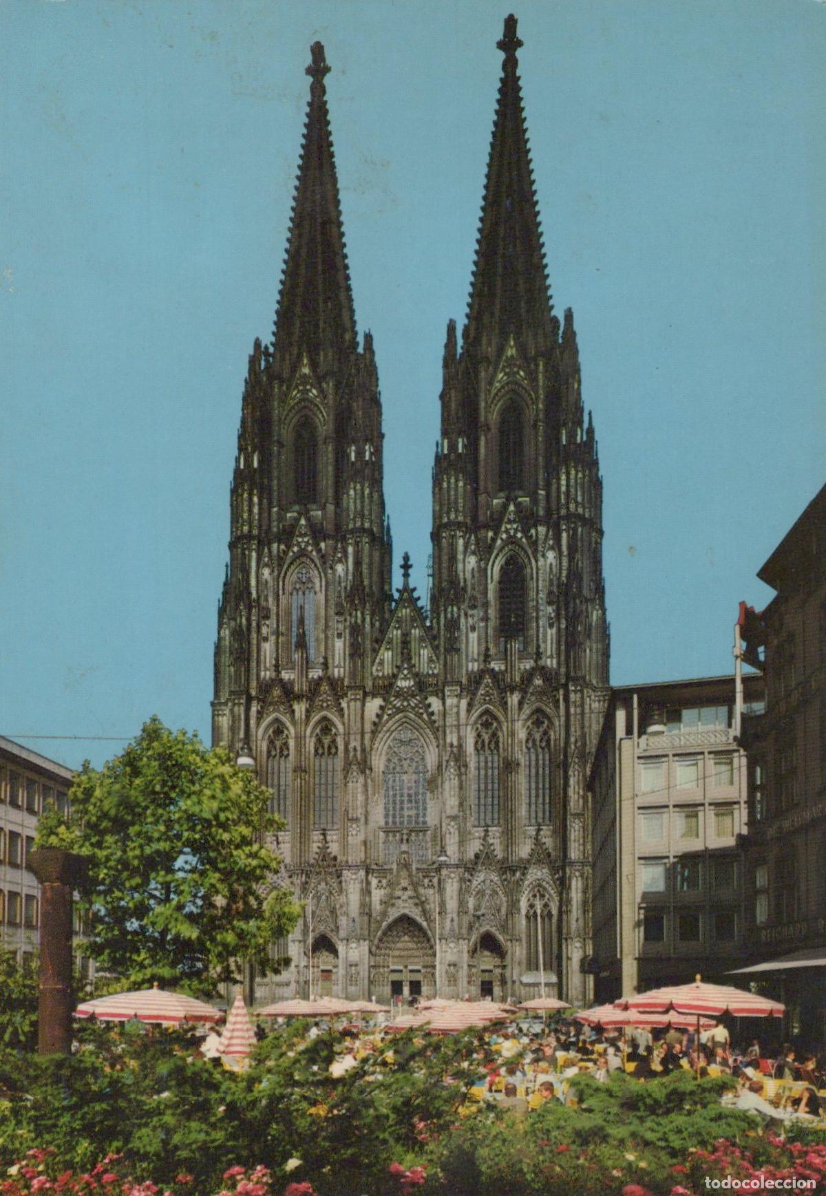 Postais: Germany Cologne Cathedral Gothic Architecture Cityscape Cafe Unposted *YAT254
