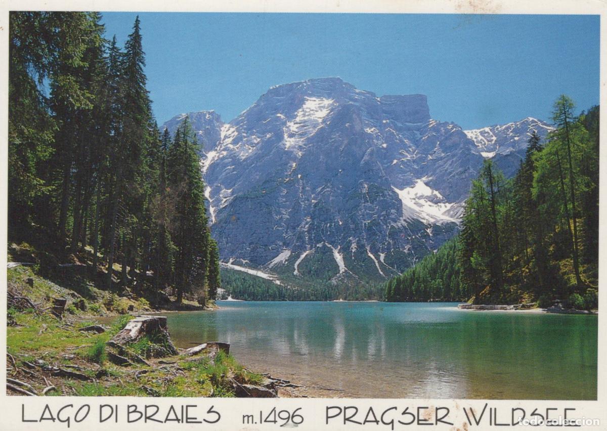 Cartoline: Italy Braies Lago DI Pragser Wildsee Lake Mountain Landscape *YAT001