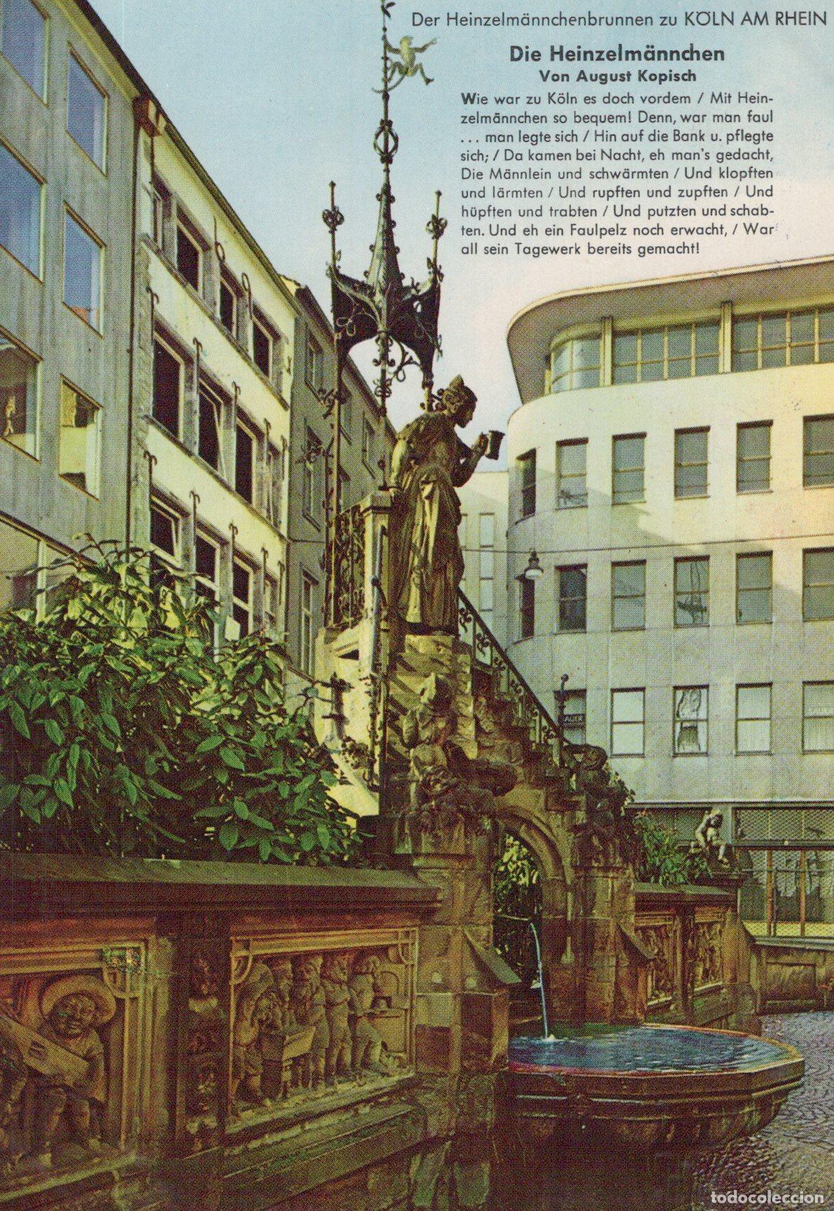 Postais: Germany Cologne Heinzelm&auml;nnchen Fountain Cityscape Architecture *YAT162