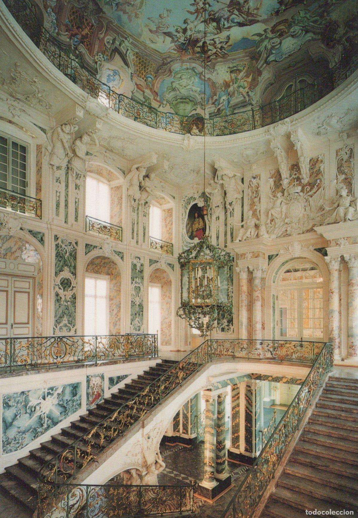 Postkarten: Germany Br&uuml;hl Augustusburg Palace Grand Staircase Interior *YAT322