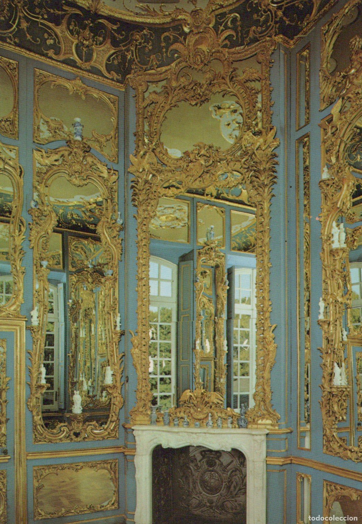 Postales: Germany Br&uuml;hl Schloss Falkenlust Spiegelsaal Rococo Interior *YAT324