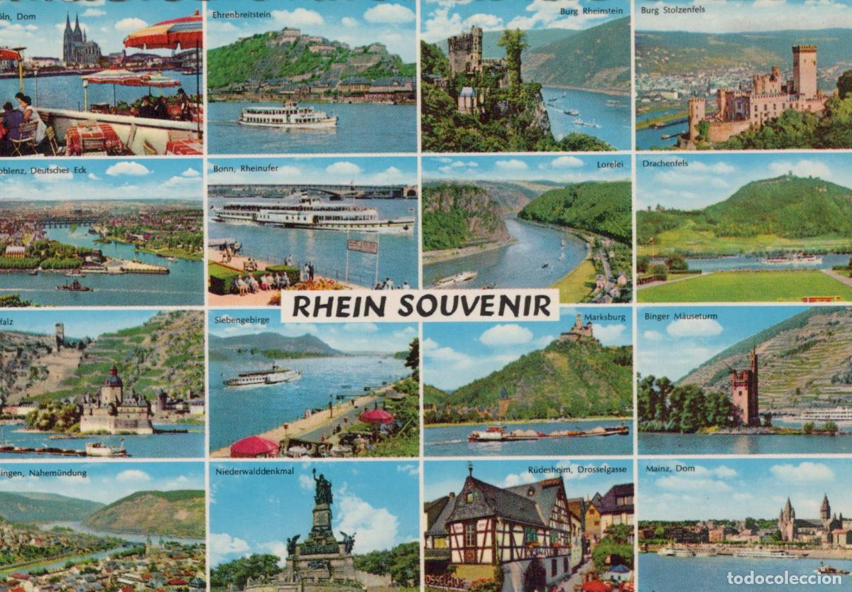 Postales: Germany Multiple Cities Rhine River Souvenir Multi View Castles Unposted *YAT411