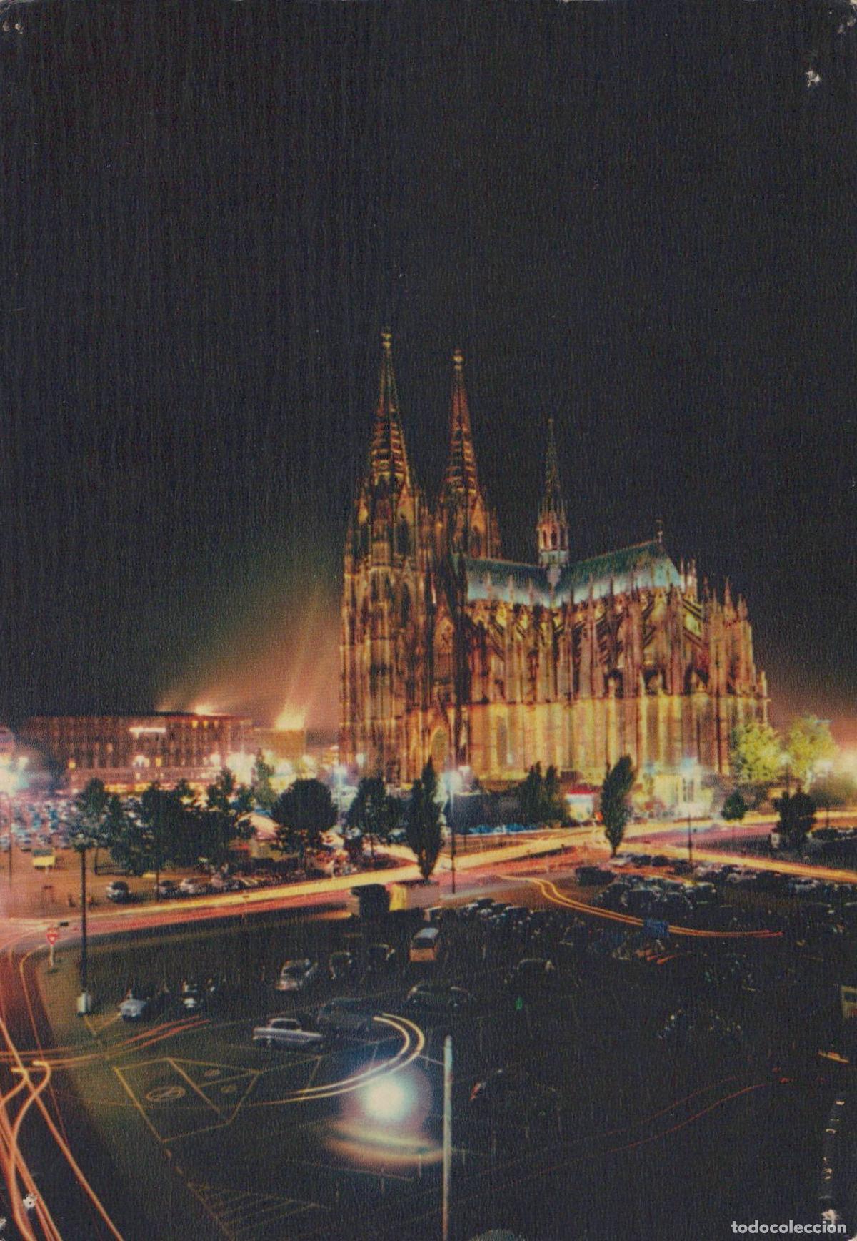 Postcards: Germany Cologne Cathedral Illuminated At Night Long Exposure Unposted *YAT215