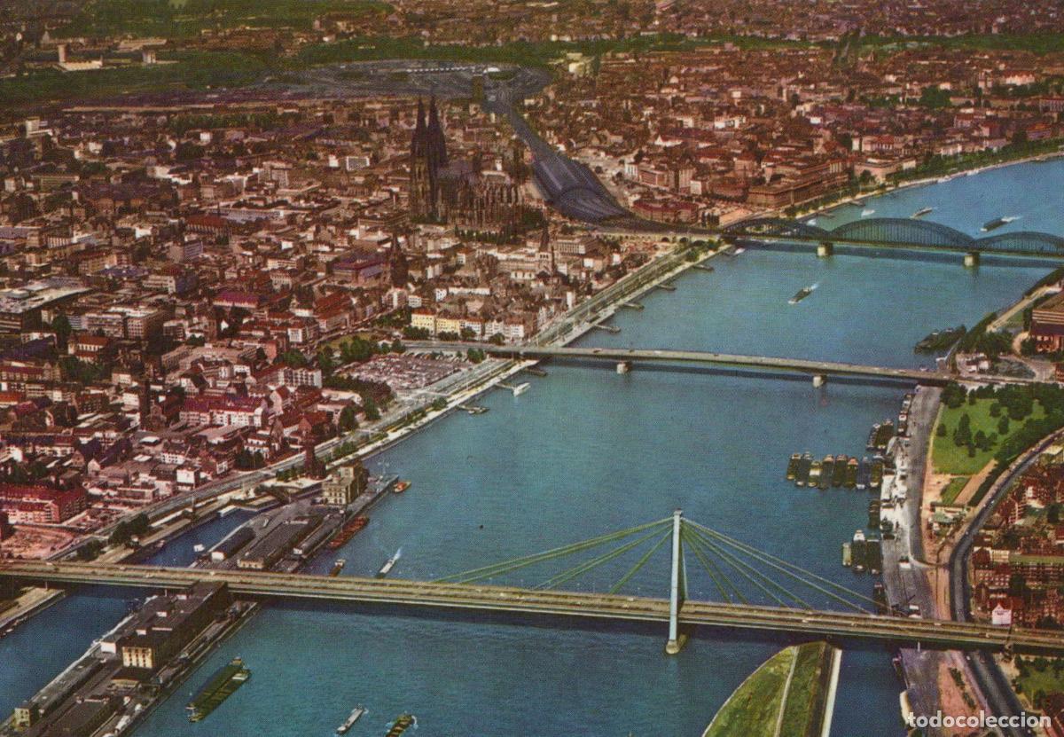 Postales: Germany Cologne Aerial View Rhine River Bridges Cityscape Unposted *YAT421