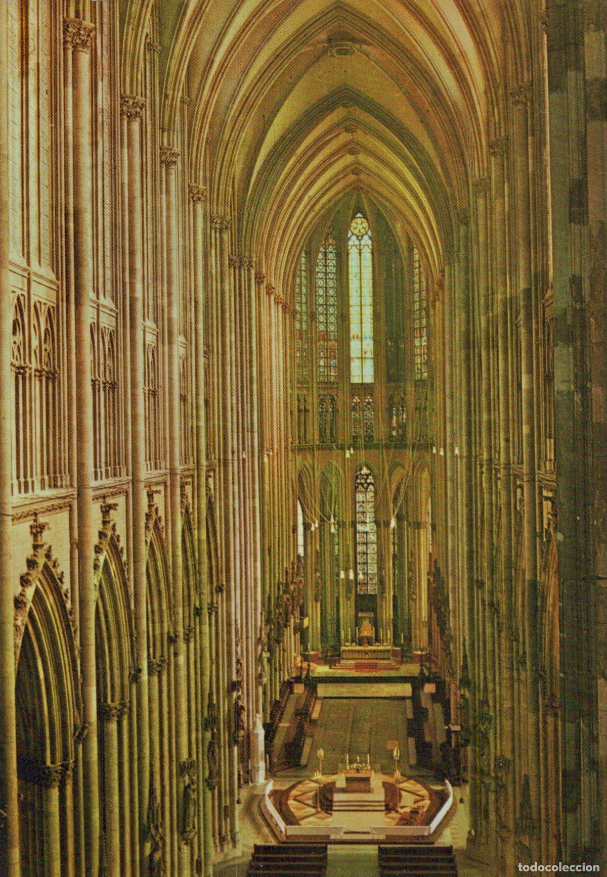 Postales: Germany Cologne Cathedral Interior View Gothic Architecture Unposted *YAT353