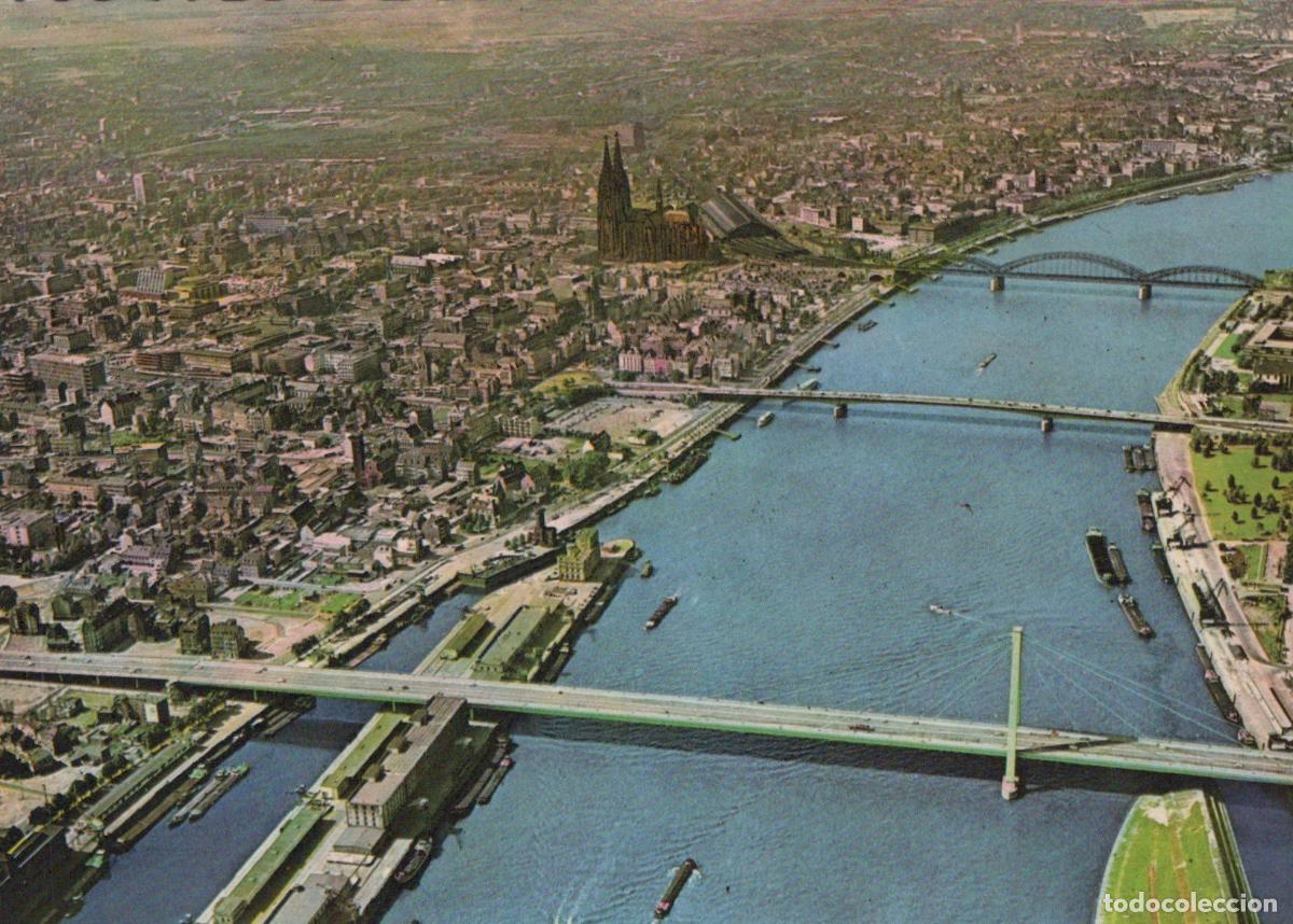 Postales: Germany Cologne Aerial View of Rhine River Cathedral and Bridges *YAT373