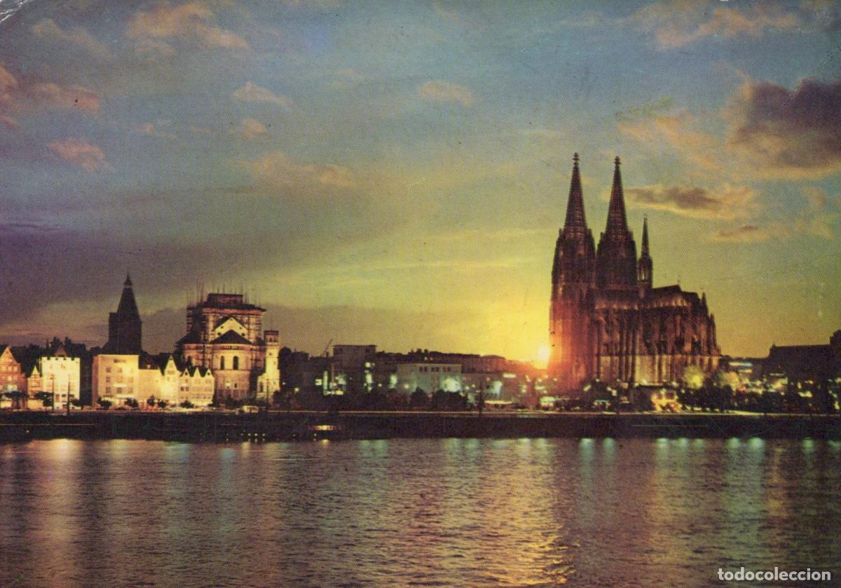 Postales: Germany Cologne Rhine River Dom Cathedral Sunset Cityscape Architecture *YAT461