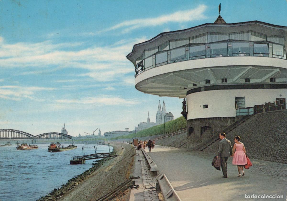 Postales: Germany Cologne Rhine River Promenade With Bastei Restaurant and Dom *YAT466