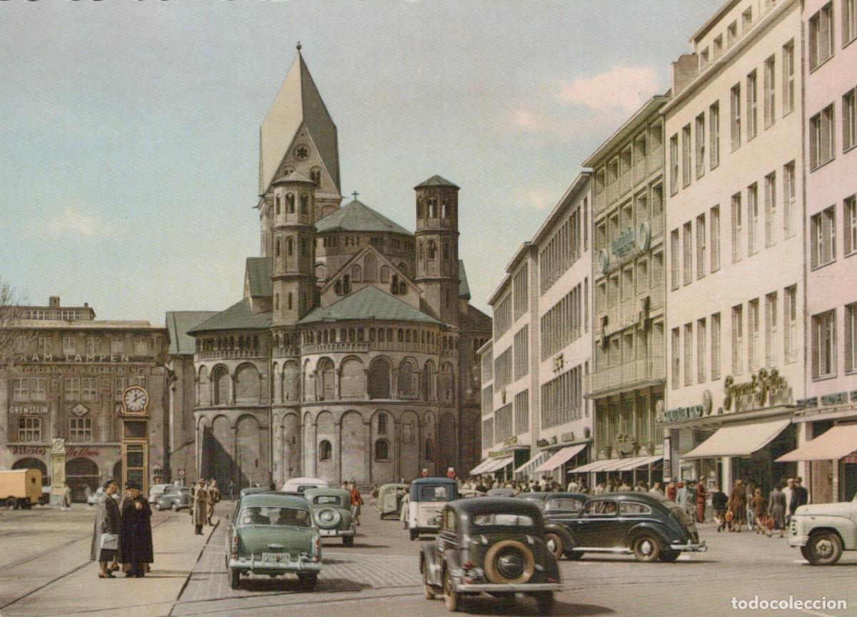 Postales: Germany Cologne St Apostelnkirche am Neumarkt Street Scene With Vintage *YAT471