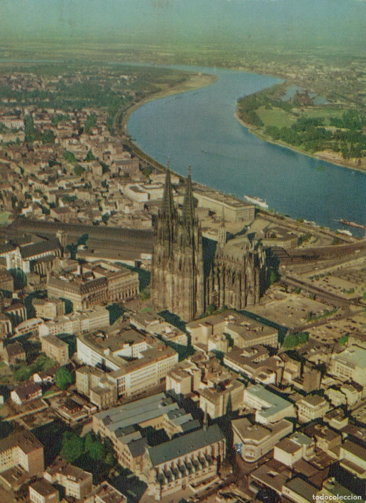 Postales: Germany Cologne Aerial View of Cathedral and Rhine River Unposted *YAT253