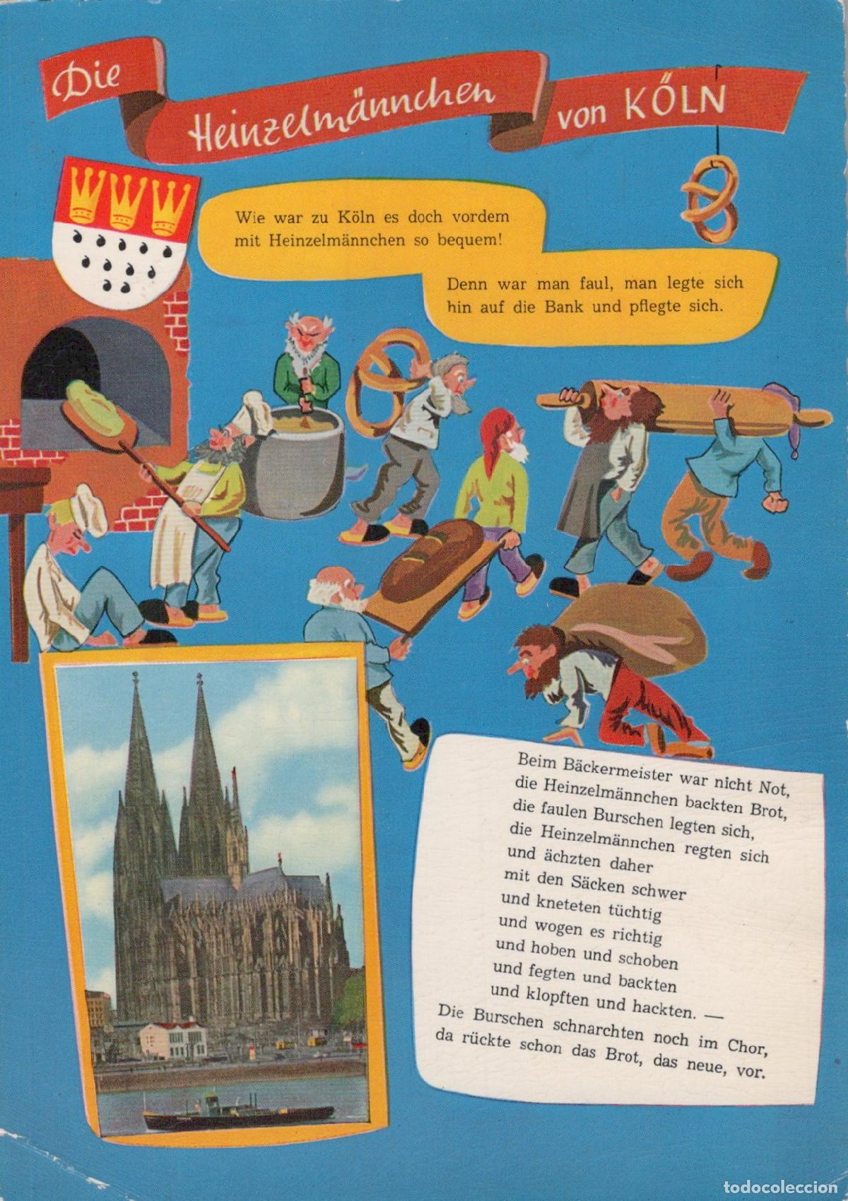 Postales: Germany Cologne Cathedral and Heinzelm&auml;nnchen Gnomes Baking Bread German *YAT289