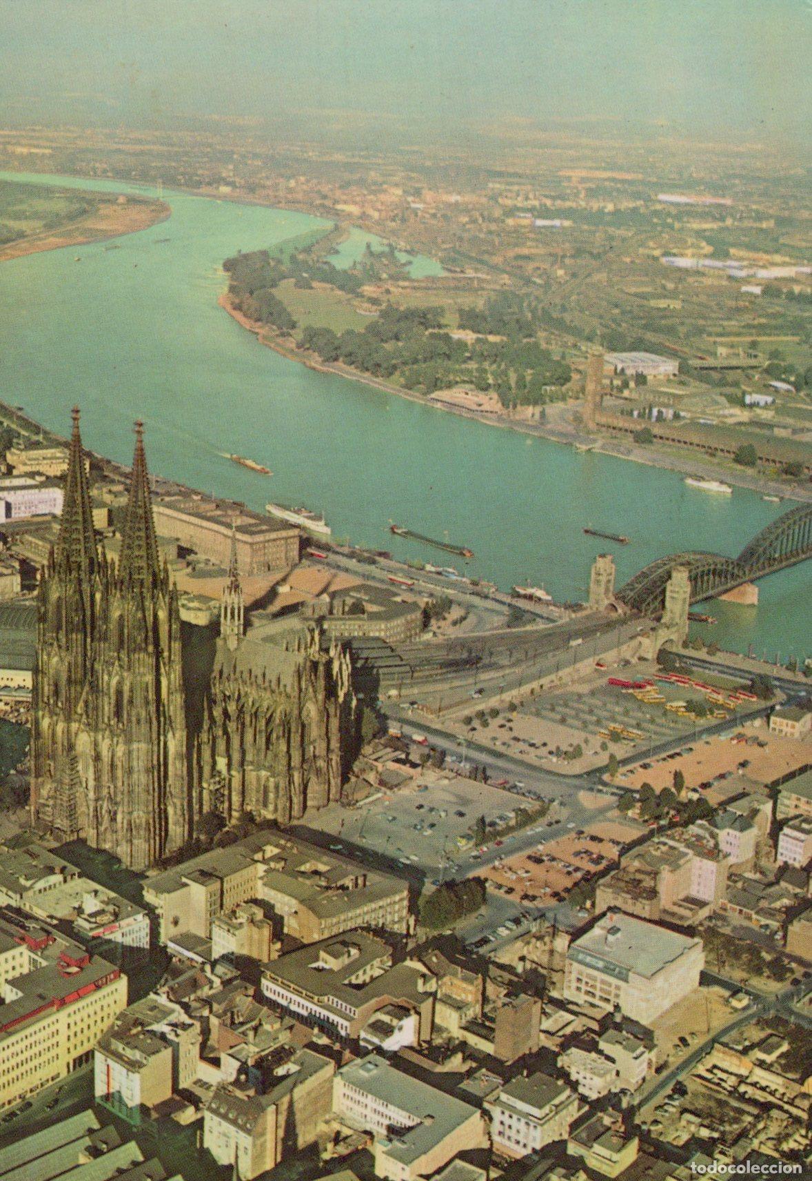 Postales: Germany Cologne Aerial View of Cathedral Rhine River and Unposted *YAT293