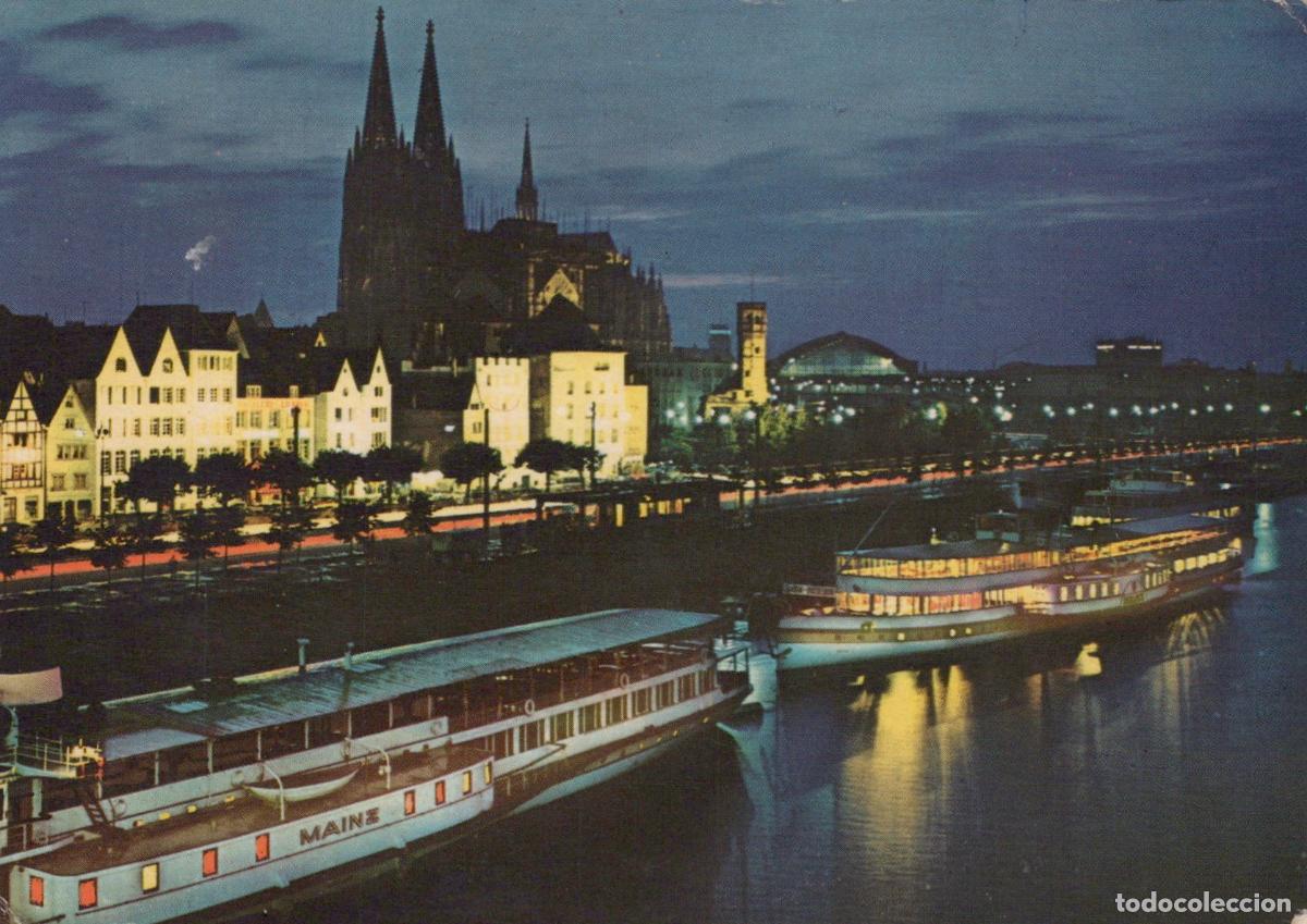 Postales: Germany Cologne Rhine River With Cathedral and Illuminated Boats At *YAT521
