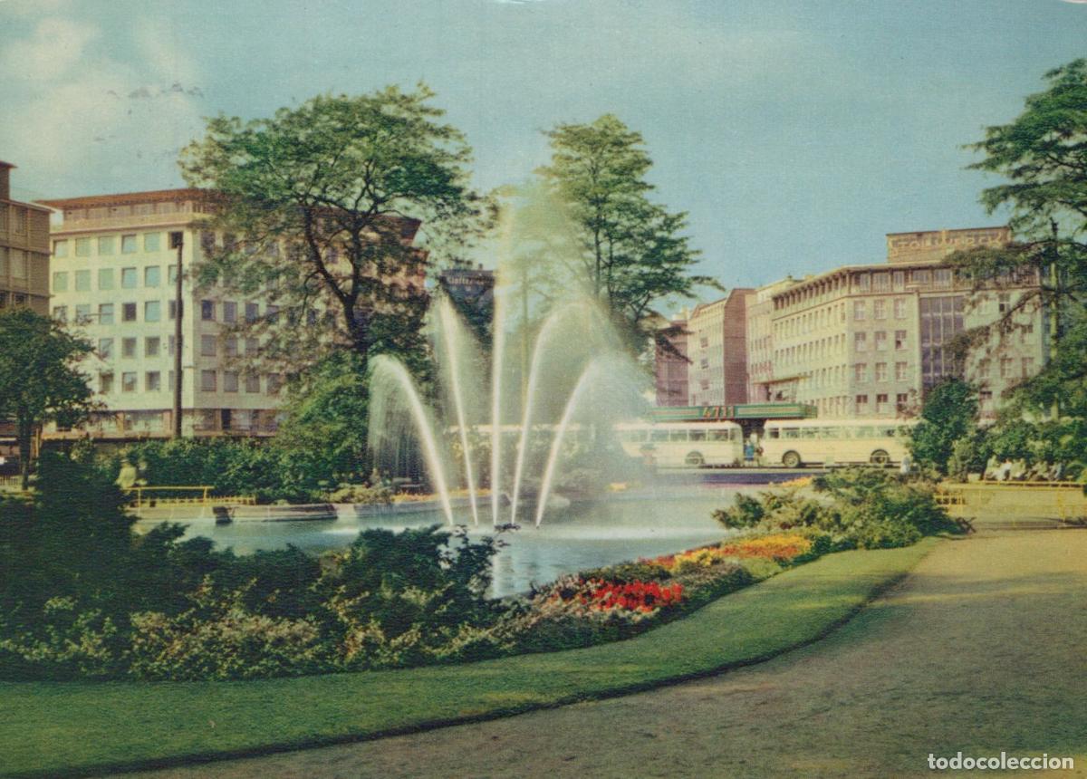 Postales: Germany Cologne Ebertplatz Fountain Buses Buildings 1960s *YAT438
