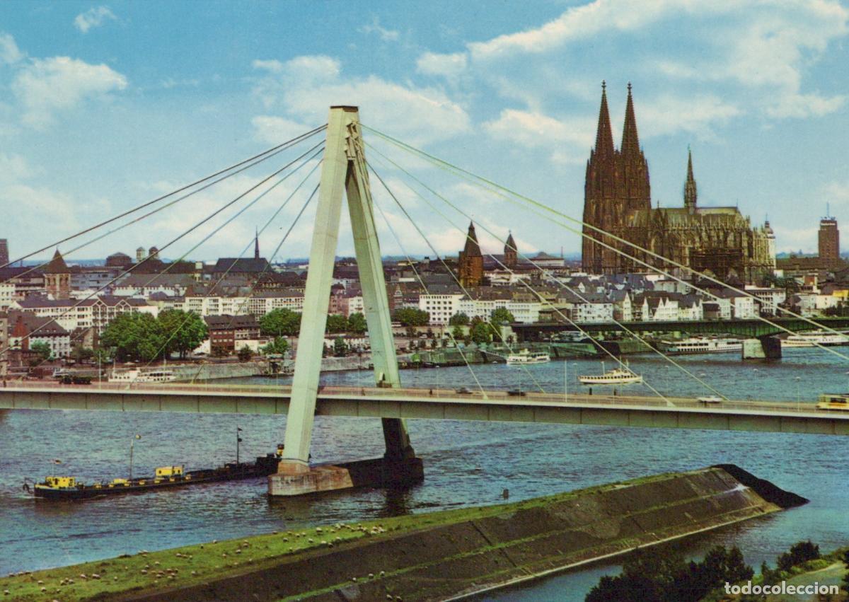 Postales: Germany Cologne Severinsbr&uuml;cke Bridge and Dom Cathedral Rhine Unposted *YAT448