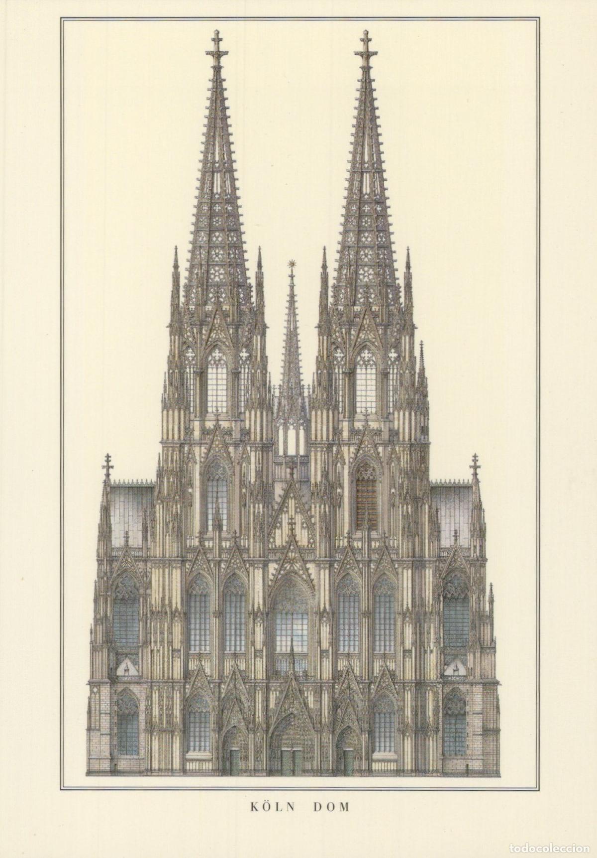 Postales: Germany Cologne Cathedral Dom Gothic Architecture Illustration Unposted *YAT312